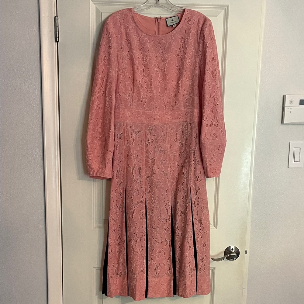 Tuckernuck Pink Lace Long Sleeve Dress